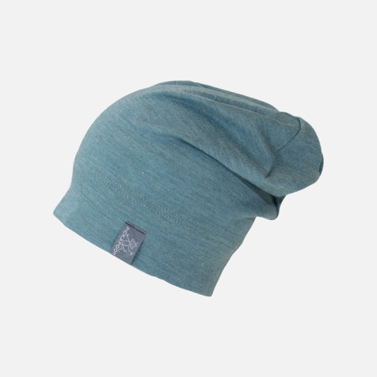 Caciula Pickapooh model Rap uni din lana si matase, Bleu