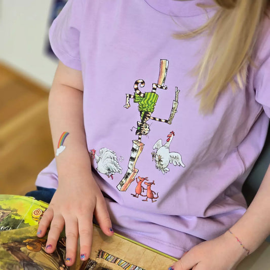 tricou bumbac organic pettson si findus geggamoja galbenus