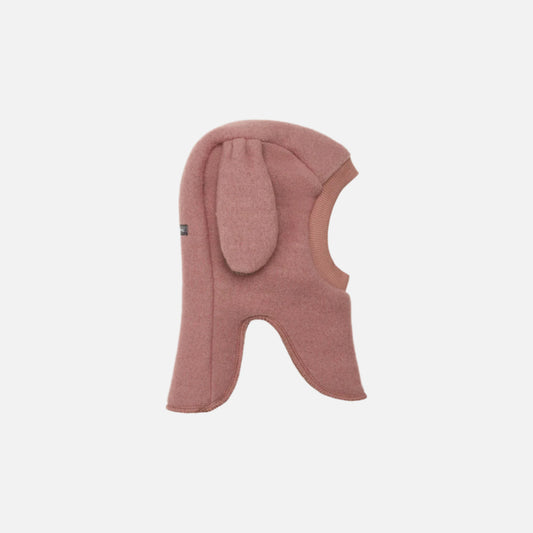 Cagula Femi din lana fleece organica, Roz/Iepuras