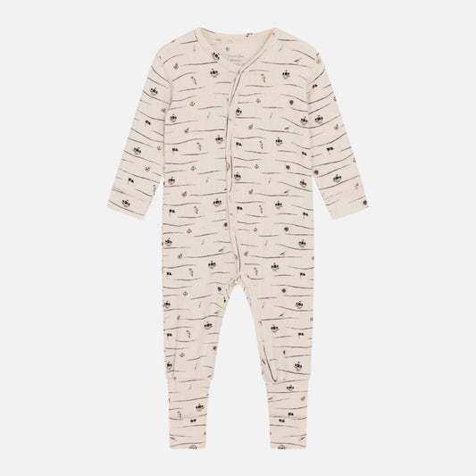 salopeta bambus cu capse bebelusi