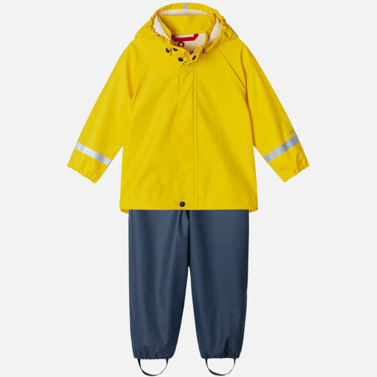 Set_ploaie_Tihku_impermeabil_copii_galben_yellow-reima