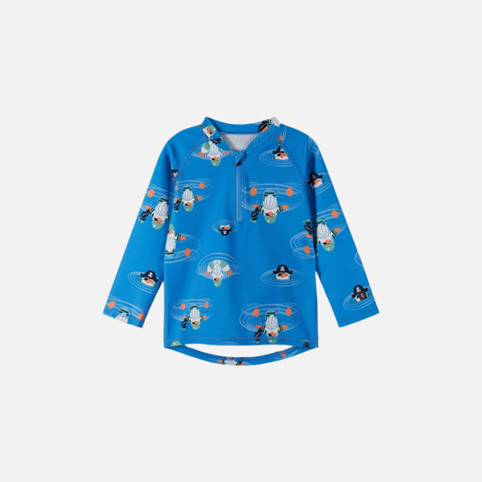 Bluza costum de baie Tuvalu cu filtru UV 50+, Albastru