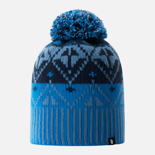 Caciula Pohjoinen pentru copii si adulti din lana merinos - Albastru