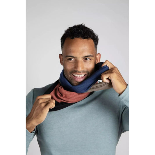 Esarfa circulara adulti din lana si matase, Cupru