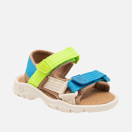 Sandale textile sport Nico, Verde/Albastru