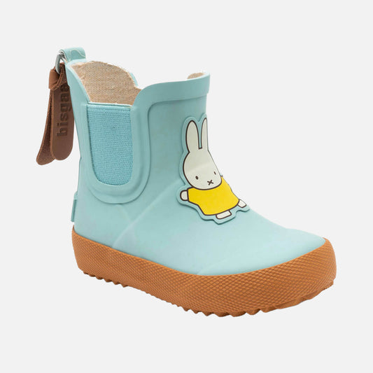 Cizme de cauciuc natural cu interior de bumbac, Iepurasul Miffy/Bleu