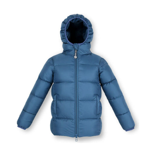 Geaca copii cu pene si puf natural, Fluff - Emerald