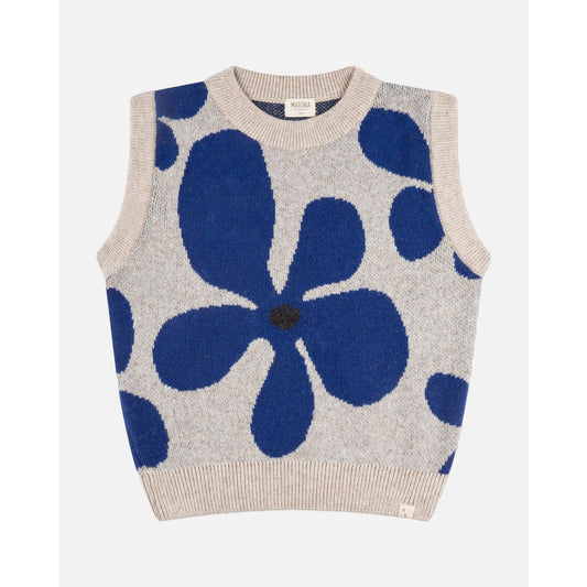 Vesta din lana si bumbac, Floare