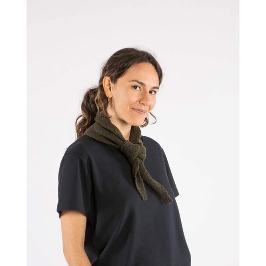 Bandana dama din lana si bumbac, Oliv