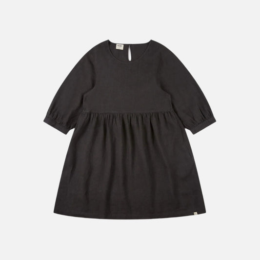 Rochie dama Matona din in organic, Negru