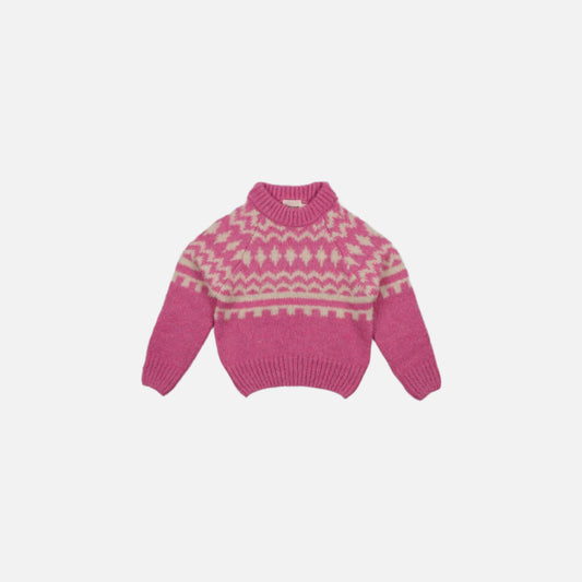 Pulover cu lana si bambus, Roz Tirol