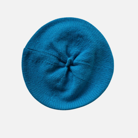 Bereta din lana merinos si casmir pentru femei, Sky