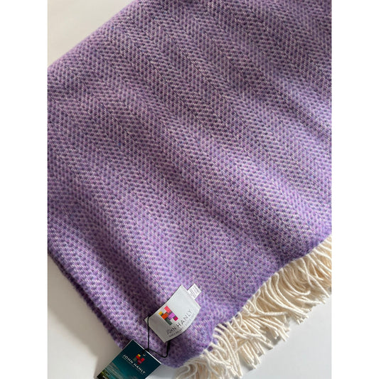 Patura din lana merinos si casmir, Liliac