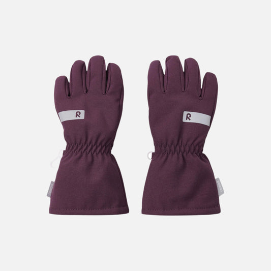 Manusi cu degete Milne pentru copii, interior din lana merinos, Mov