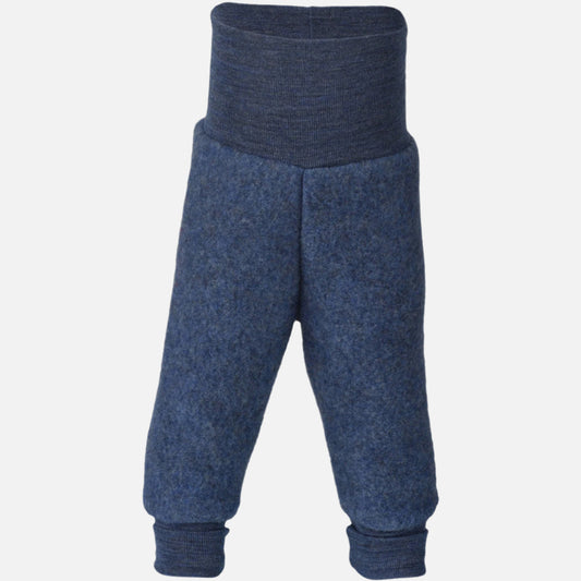 Pantaloni grosi pentru iarna din lana fleece, albastru marin