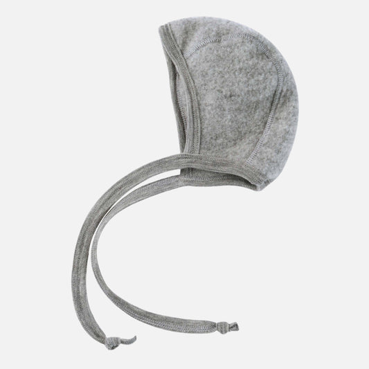 Caciulita bebelusi Engel fleece lana merinos, Gri Melange
