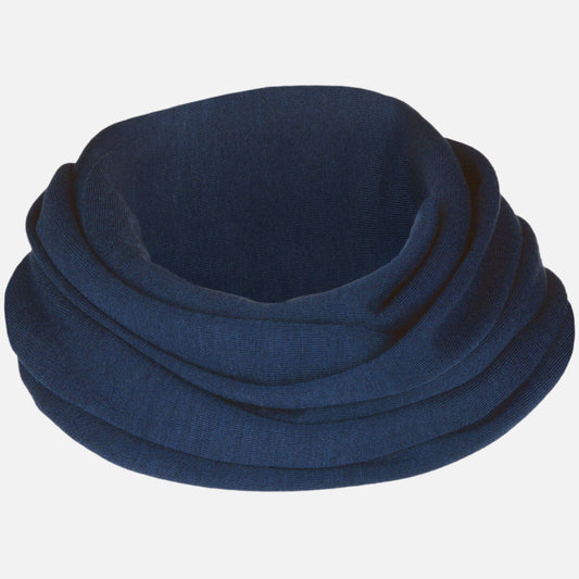 Esarfa Buff adulti din lana si matase, Albastru Marin