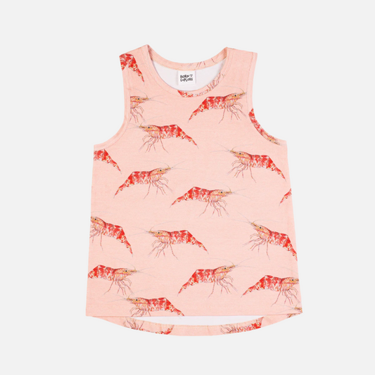 Maiou Shrimp din bumbac organic, Roz/Creveti