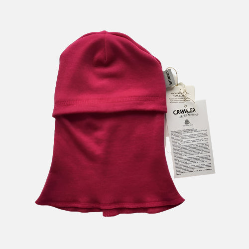 Cagula dublata tip Ninja din 100% lana merinos, Roz