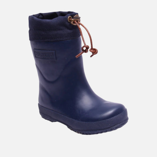 Cizme toamna- iarna  pentru copii cu lana in interior, pe albastru, Bisgaard