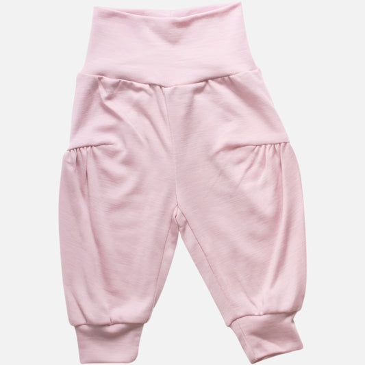 Pantaloni din lana si matase, Roz