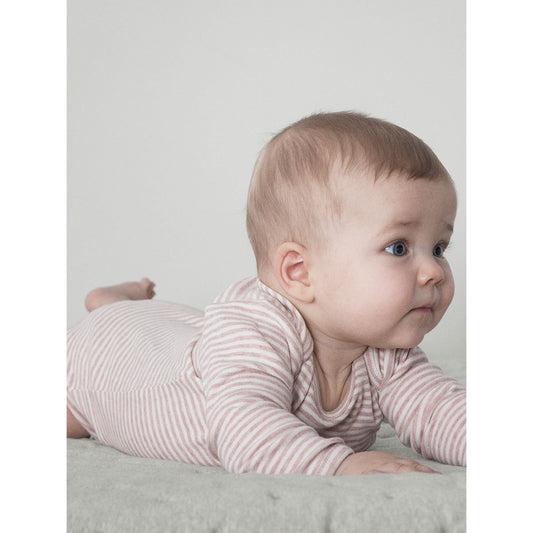 Galbenus Serendipity body bebelusi bumbac organic roz melange dungi