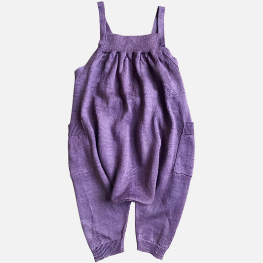 Salopeta Adara Mabli Knits din in organic, Lavender