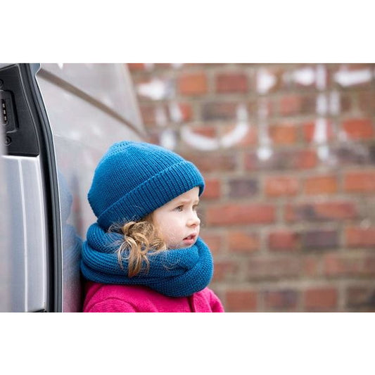 Esarfa circulară tricotata Pickapooh model Hansen din lana si matase