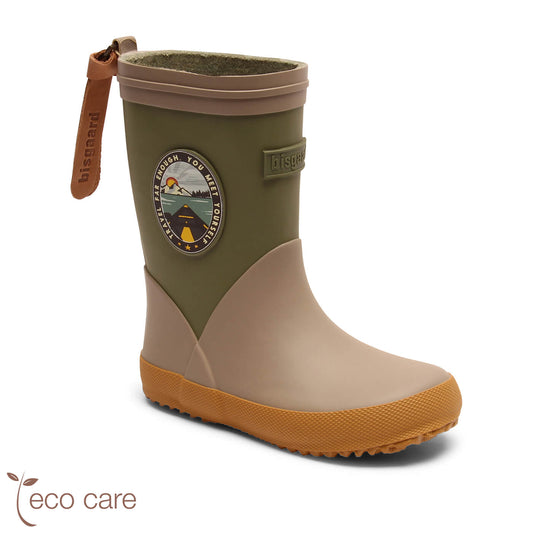 Cizme de cauciuc natural si interior din bumbac pentru copii, Verde