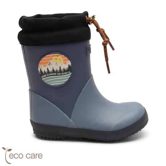 Cizme de cauciuc natural cu lana in interior, Albastru