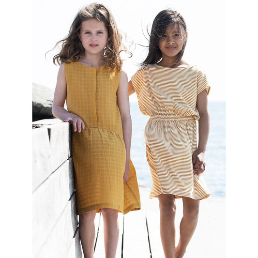 Rochie Serendipity Organics din bumbac 100% organic, Golden Checks