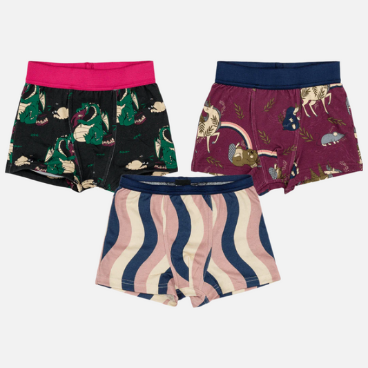 set_3_boxeri_baieti_bumbac_organic_rasppbery_republic_Veggie_Dragon_Unicorn_Crew_Angel_Hair