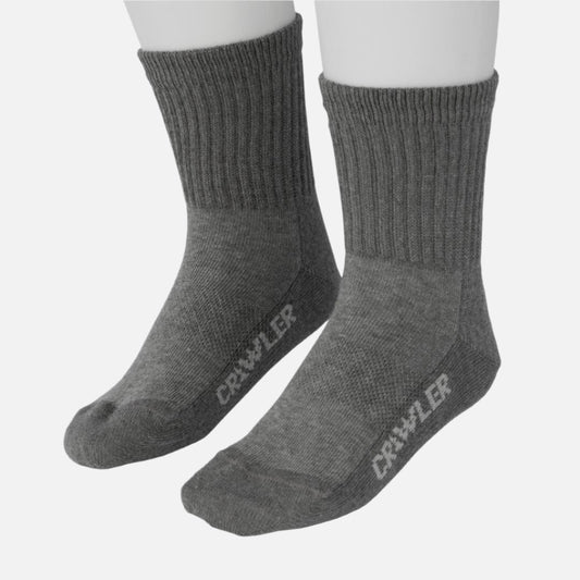 Sosete barefoot subtiri copii din lana merinos extrafina, Gri