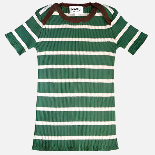 Tricou Tesni din bumbac organic, Jade/White