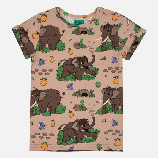 Tricou copii din bumbac organic Raspberry Republic, Wooly Mammoth