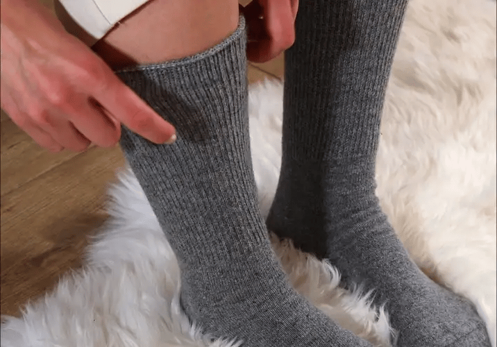 Sosete Komfort extrafine pentru diabetici din lana baby alpaca, Negru