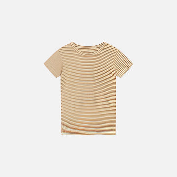 Tricou copii din bambus Asu, Scortisoara/Dungi