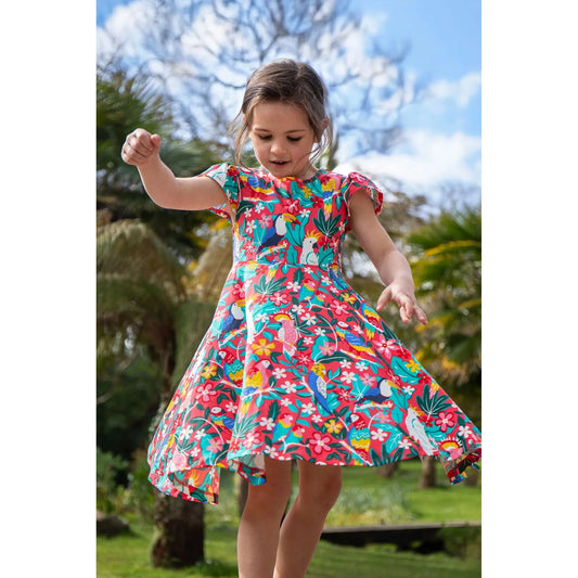 Rochie Morwenna Skater din bumbac organic, Pasarile Paradisului