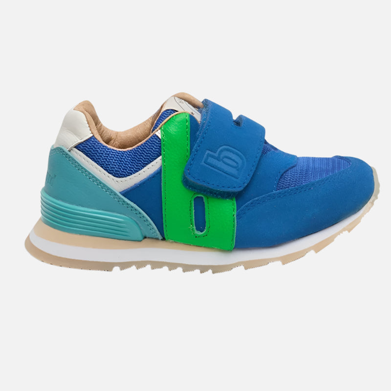 Sneakers din piele pentru bebelusi si copii, Winston Albastru regal
