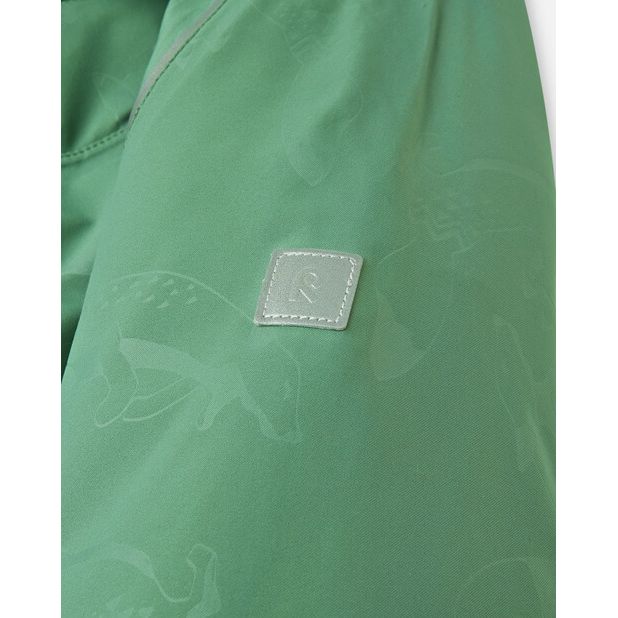Overall Aapua cu puf natural si pene, Verde