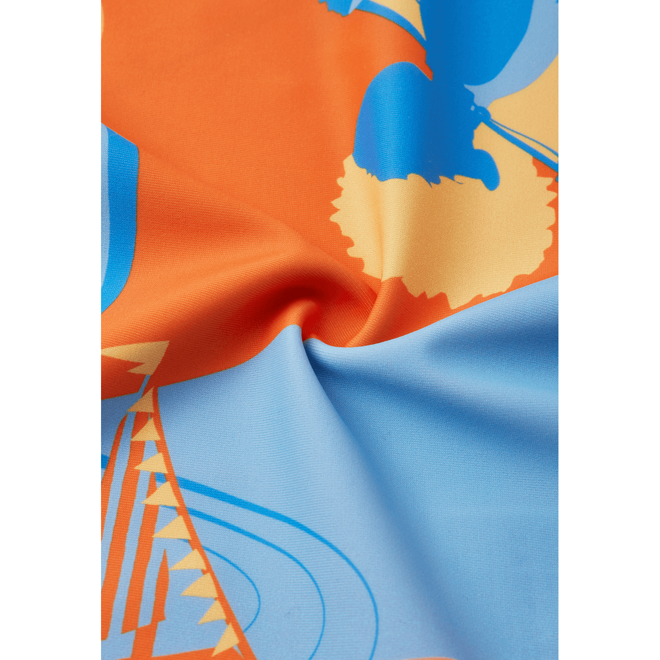 Costum de baie bebelusi Atlantti cu filtru UV 50+, Portocaliu/Albastru
