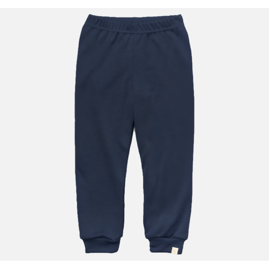 Pantaloni grosi din lana si matase pentru copii, Albastru marin