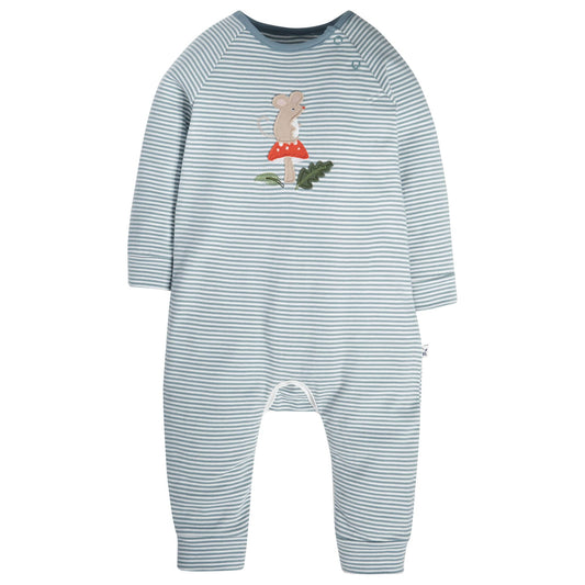 Salopeta Frugi Rowan Romper din bumbac 100% organic, Soricel