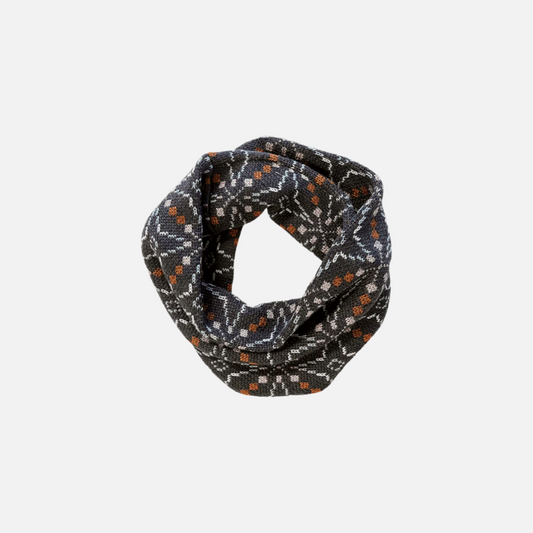 Esarfa circulara Llyn Mabli Knits 100% lana merinos extrafina, Umber
