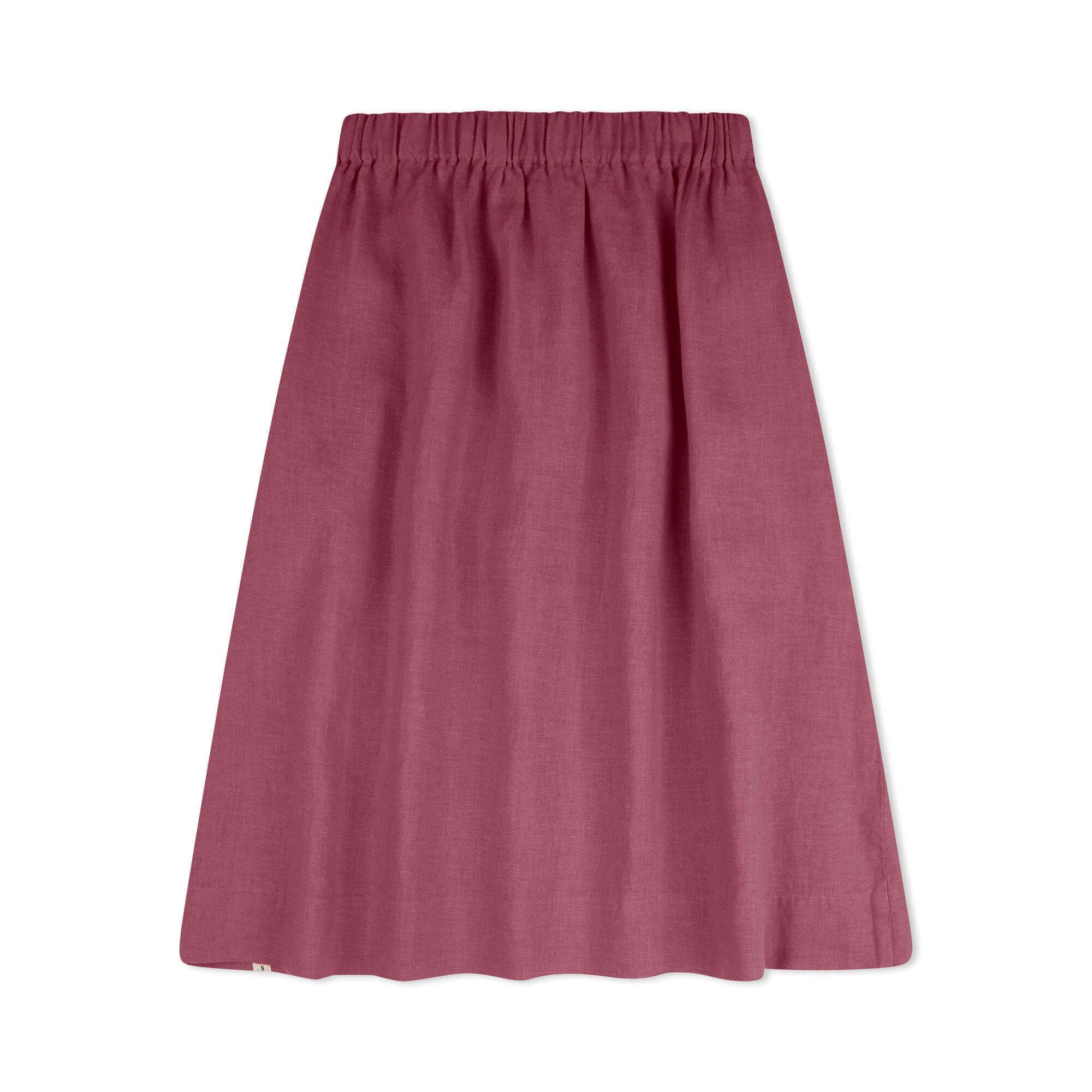 Fusta midi dama din in organic, Blackberry