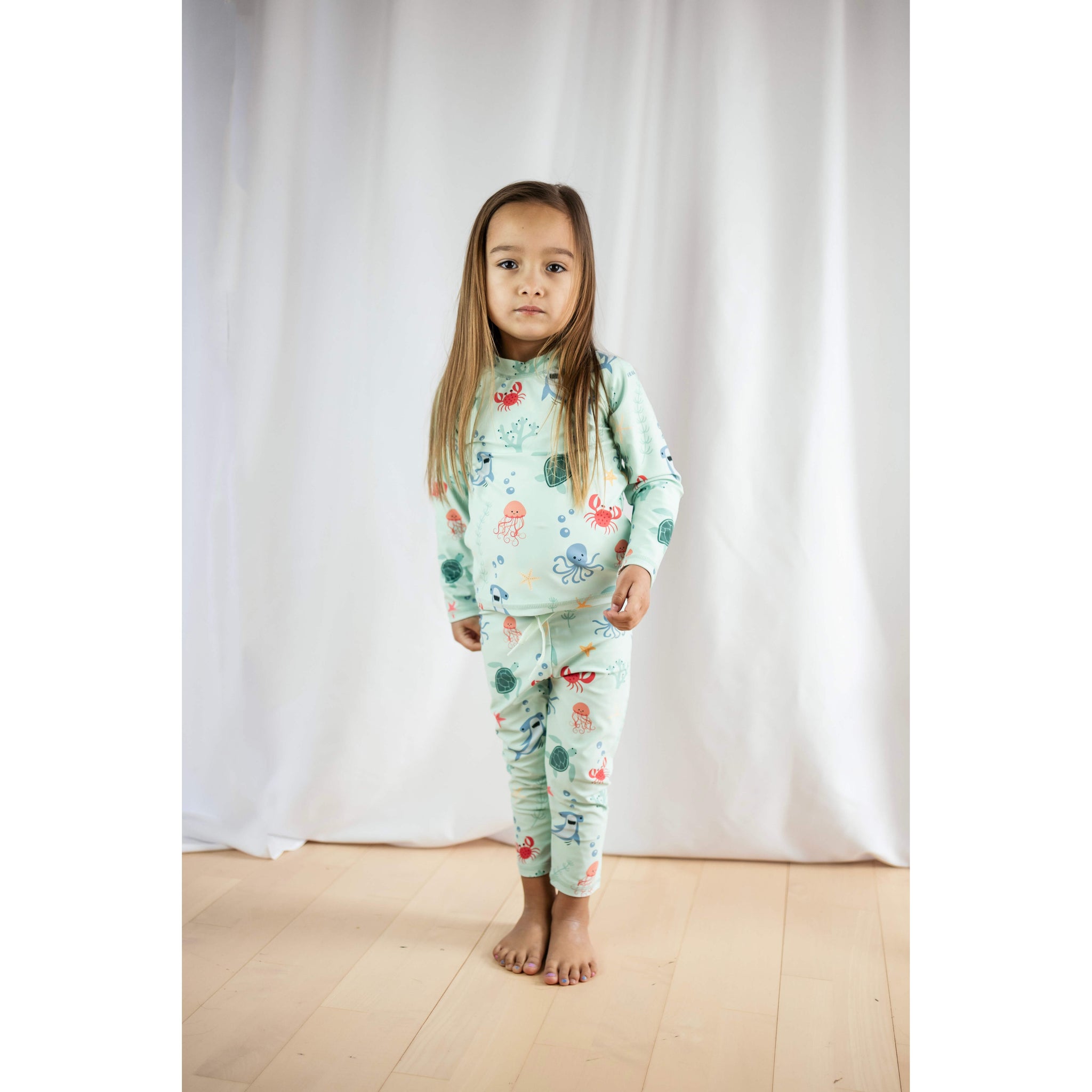 Pantaloni costum de baie cu filtru UV 50+, Ocean