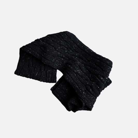 Fular din lana merinos, Negru Corb