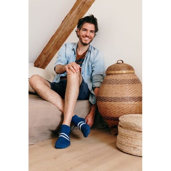 Sosete sport din bumbac pentru adulti, Mae Albastru