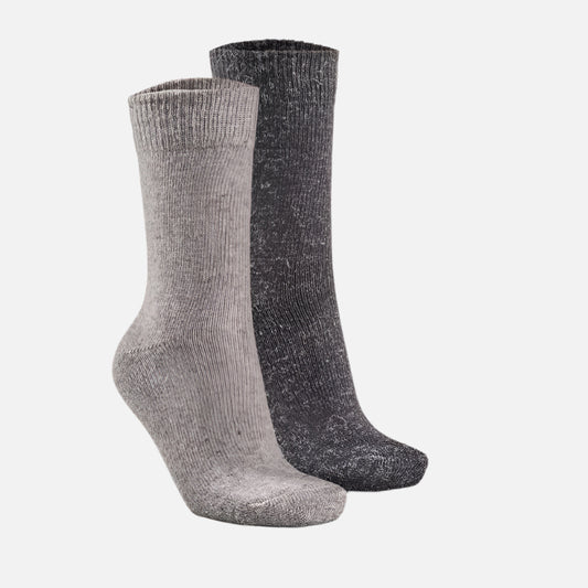 Set sosete subtiri cu lana alpaca, Gri/Antracit