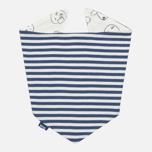 BUA_Bavetica_Little_farm_bib_dungi_alba_albastru_model_animale_kite_bebelusi_bumbac_organic